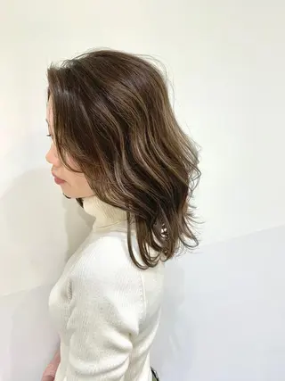 ミディアム カラー 🌟美髪縮毛矯正🌟 吉田冴一のヘアスタイル