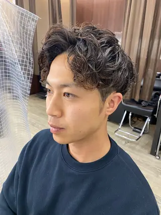 ショート パーマ メンズ 市川 博紀 店長のヘアスタイル