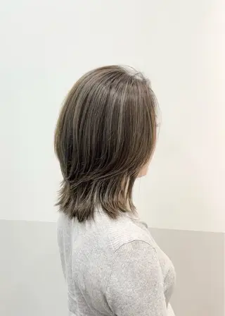 ミディアム カラー ヘアアレンジ 似合わせレイヤー/ 美髪縮毛矯正/ミナエのヘアスタイル
