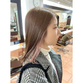 ミディアム カラー ヘアアレンジ 🦋エクステ/透明感 カラー🦋宮川莉央のヘアスタイル