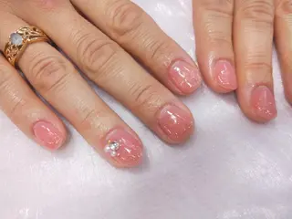 ネイル はばすみれ🎀ﾈｲﾙ 光ﾌｪｲｼｬﾙ ﾍｱのネイルデザイン