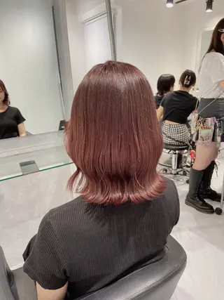 セミロング カラー センターパート特化 井上健太のヘアスタイル