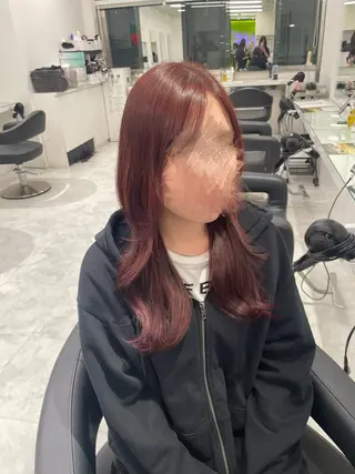 セミロング カラー トレンド暖色ヘア🍒 miu🍒のヘアスタイル