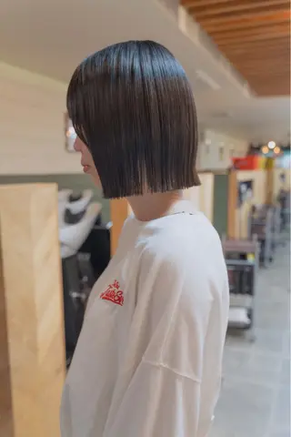 ショート カラー 【ボブ】縮毛矯正/ 船橋駅5分/鈴木杏美のヘアスタイル