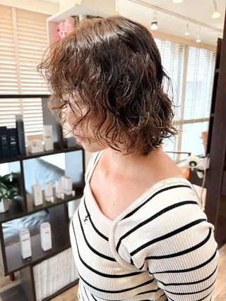 ショート パーマ レイヤー/パーマ /縮毛/ 宮本 泰周のヘアスタイル