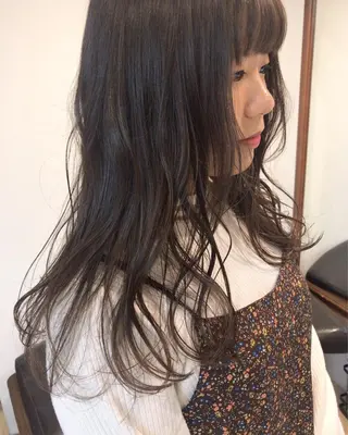 セミロング カラー クニモトハルナ ボブ/柔らかカラーのヘアスタイル