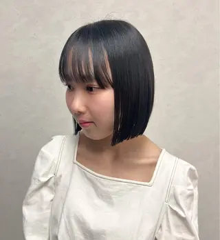 ミディアム ボブ／ストレート🎀 harukaのヘアスタイル