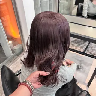 セミロング カラー ヘアアレンジ 🎀モテ暖色× エクステ🎀あかりのヘアスタイル