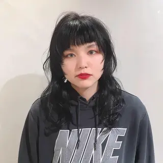 セミロング カラー ヘアアレンジ 柔らか垢抜けｶﾗｰと ｶｯﾄ🫧ASUKAのヘアスタイル