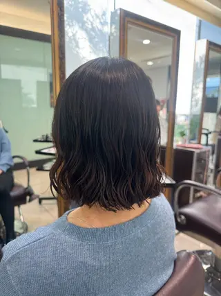 ミディアム 大人可愛い♡コテ巻き パーマ🌼杉田 萌恵のヘアスタイル