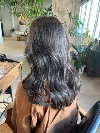 セミロング スタジオノル パーマ🌀あやなのヘアスタイル