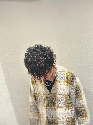 パーマ メンズ レイヤー/ブリーチ/ 渋谷/ルル🌿のヘアスタイル