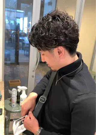 ショート パーマ メンズ メンズ指名多数!! 田島史也のヘアスタイル