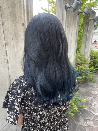 セミロング カラー ブランシェ神領店 笹原渚紗のヘアスタイル