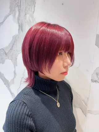 ミディアム カラー 海外レイヤー/ 梅田美容室のヘアスタイル