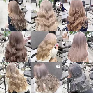 ロング カラー ミルクティー・ピンク 甘モテカラー/emaのヘアスタイル