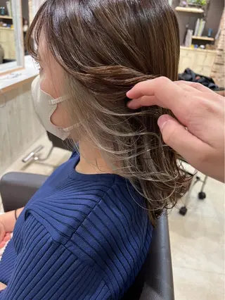 セミロング カラー 艶髪✨/似合わせ✨/ pool難波/直紀のヘアスタイル