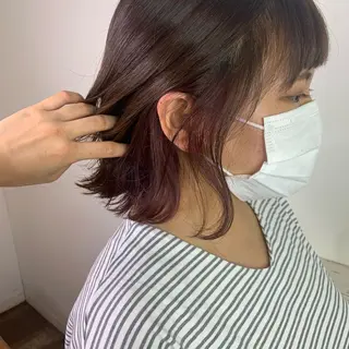 ミディアム カラー stylist店長 岡本真依のヘアスタイル