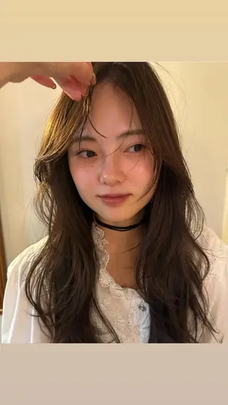 ロング カラー 森田遥奈/透明感カラ ー/似合わせカットのヘアスタイル