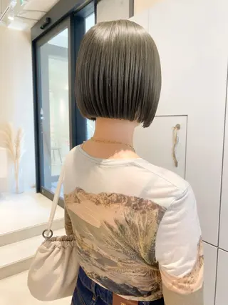 ショート カラー ボブ/ミニボブ 透明感カラーkadoのヘアスタイル