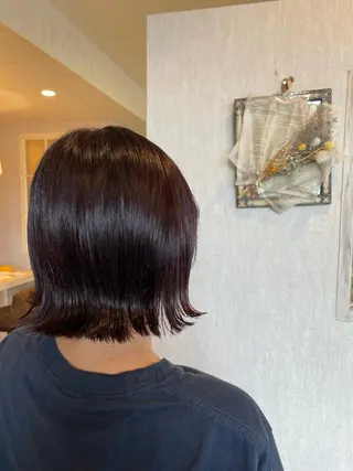 ミディアム カラー saaya .のヘアスタイル