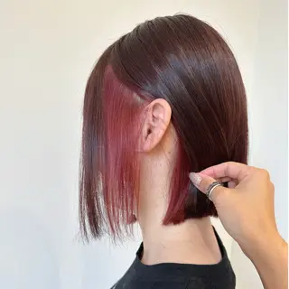 ショート カラー タッセルボブ× 美髪・髪質改善のヘアスタイル