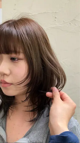 ミディアム カラー ヘアアレンジ 久野紗愛 【髪質改善　艶髪】のヘアスタイル