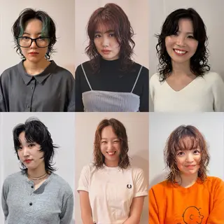 セミロング パーマ パーマモデル募集中 渥美翔人のヘアスタイル