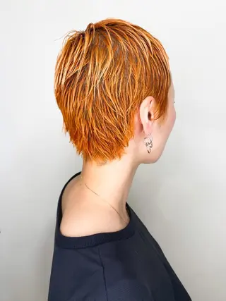 ショート カラー ✨デザインカラー✨ ハイトーン　森貴章のヘアスタイル