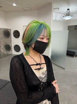 カラー 抜け感ヘア໒꒱ブリー チ໒꒱chihanaのヘアスタイル