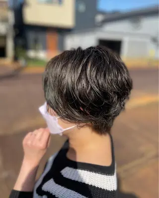 ショート カラー パーマ YAP！HAIR トコツメアヤノのヘアスタイル