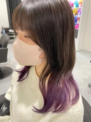 セミロング カラー Amour なぐらのヘアスタイル