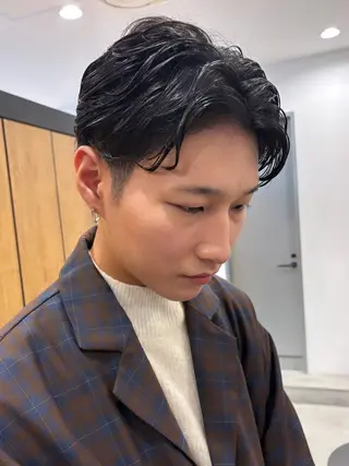 ショート パーマ メンズ しの　ゆきの THE REMMYのヘアスタイル