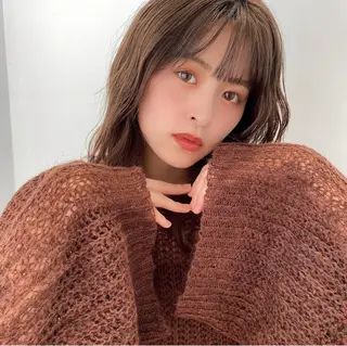 ロング カラー ヘアアレンジ 対馬 粘音のヘアスタイル