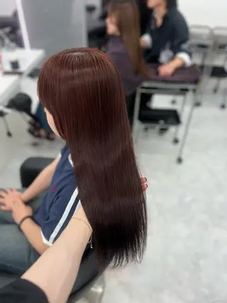 セミロング カラー 💖似合わせカラー 縮毛矯正💖レイヤーのヘアスタイル