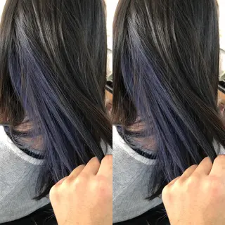 ミディアム カラー 奥田 恵樹のヘアスタイル