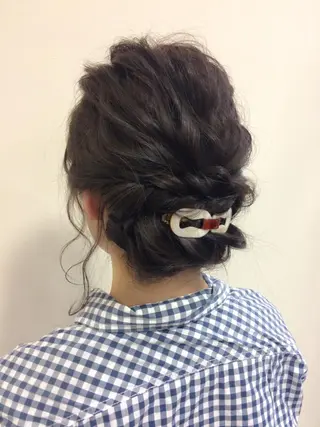 ミディアム セミロング ヘアアレンジ 沢田 瞳のヘアスタイル