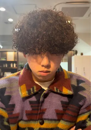 パーマ メンズ 年間2000名担当◎ パーマ職人/仲原佑樹のヘアスタイル