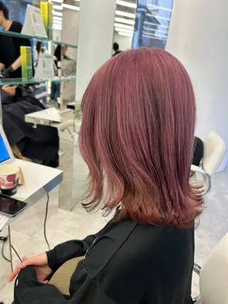 ミディアム カラー はるか/透明感暗髪 /ヘアアレンジ🤍のヘアスタイル