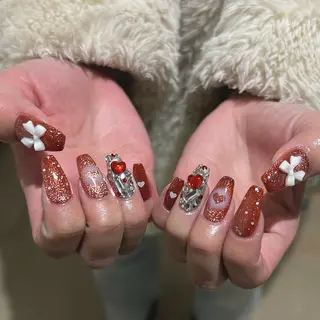ネイル パラあり！フィルイン 美フォルムのネイルデザイン