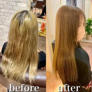 セミロング カラー 韓国系レイヤー特化 hiroのヘアスタイル