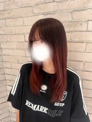 ロング カラー 暖色カラー🪷 オタク美容師🎶のヘアスタイル