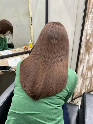 セミロング 新宿/韓国ヘア/ 髪質改善ストレートのヘアスタイル