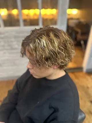 カラー パーマ メンズ 🩵ベリーショート✨ パーマスタイル みくのヘアスタイル