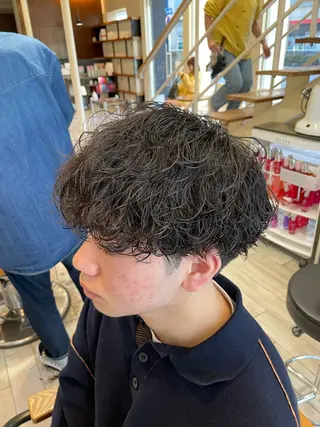 ショート パーマ メンズ パーマ/フェード🔥 佐々木波人のヘアスタイル