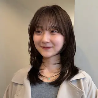 ミディアム カラー SAKI 新宿のヘアスタイル