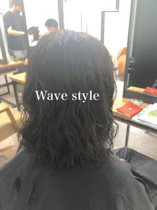 ミディアム カラー パーマ 和田 真弥のヘアスタイル