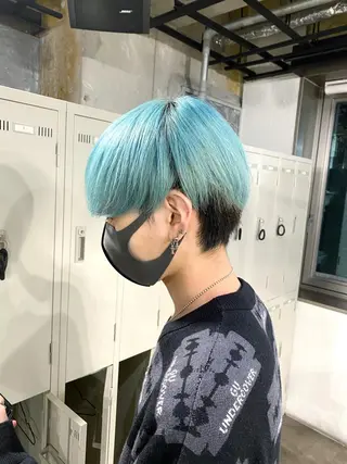 ショート カラー メンズ エフェクトブリーチ 🌟前澤啓太朗のヘアスタイル
