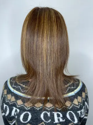 セミロング カラー 杉田 一浩のヘアスタイル