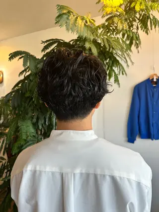 ショート パーマ メンズ 岩村 夏姫のヘアスタイル